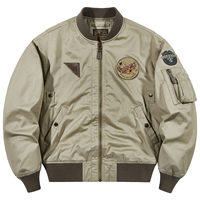 Veste unisexe avec patch brodé, col montant, en polyester et coton, pour l'hiver