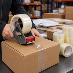 Wholesale Transparent BOPP Packing <b>Tape</b> Strong Adhesive Carton <b>Box</b> Shipping Warehouse Parcel <b>Box</b> Sealing <b>Tape</b> - Product Image 1