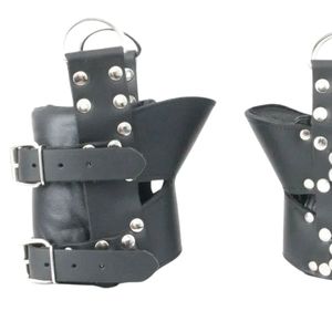 Paires de menottes de cheville en cuir avec boucles robustes et rembourrage confortable - Product Image 6