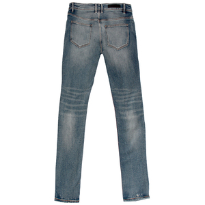 Casual Look <b>Mens</b> Distressed Slim Fit <b>Jeans</b> Blue Sand Mid Waist Ripped Denim Tapered Leg Rugged Streetwear <b>Mens</b> Distressed - Product Image 6