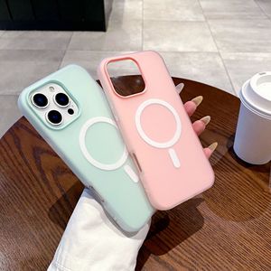 เคสโทรศัพท์แม่เหล็กแบบเจลลี่ขายส่งจากโรงงาน เคสโทรศัพท์แฟชั่นแบบนิ่มด้าน สีลูกกวาด สำหรับ iPhone17 16 11 12 13 14 15 Pro Max Plus - Product Image 2
