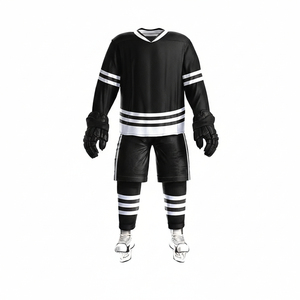 Uniforme de hockey sur glace personnalisé 100% polyester, confortable, logo sublimé, design du nom de l'équipe, respirant, antibactérien, séchage rapide, unisexe - Product Image 5