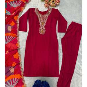 Conjunto de Top y pantalón de fiesta para mujer de diseño con Dupatta elegante - Product Image 5