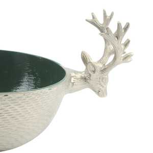 Ajout à chaque collection : Bol en métal fait main en forme de bois de cerf avec intérieur vert, design rétro, idéal pour servir lors de fêtes - Product Image 6
