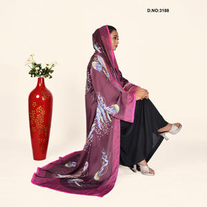 ขายส่งชุดอาบายะหรูหรา ผ้าชีฟอง ผ้าซาติน สำหรับงานปาร์ตี้ แขนยาว เรียบร้อย สไตล์อิสลาม สำหรับผู้หญิง ราคาดีที่สุด - Product Image 5