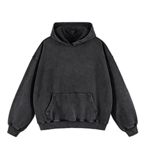 เสื้อฮู้ดผู้ชายสไตล์วินเทจพิมพ์ลายตามสั่ง ผ้าฝ้ายฟอกสี ทรงปกติ สำหรับเล่นกีฬาและวิ่งจ๊อกกิ้ง - Product Image 3