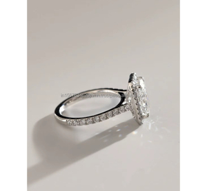 IGI/GIA Lab Grown Cut Diamond Vintage 14K Anillo de boda/compromiso amarillo Unisex Oro blanco fino para fiesta de aniversario-Worthy - Product Image 4