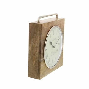 Reloj de Mesa Artesanal de Madera de Mango, Reloj de Escritorio Decorativo Rústico para el Hogar, la Oficina y como Regalo - Product Image 2