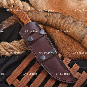 Couteau de chasse d'aventure en plein air à lame fixe en acier inoxydable de qualité industrielle avec manche nid d'abeille et pointe tombante, lot de 10 (UA Supplies) - Product Image 6