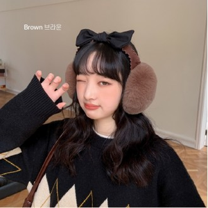 Hongdae Onni Women's Cute Warm Winter <b>Fur</b> <b>Scarves</b> Round Foldable Earmuffs - Product Image 1