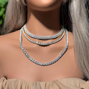 AMBER JEWELS T-470 Bracelet tennis unisexe en or massif 18 carats avec pierre naturelle taille radiant, sertissage griffe, style Hip Hop, Anniversaire - Product Image 1