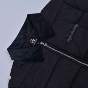 Chaqueta Acolchada Negra de Primera Calidad, Cuello Camisero, Cierre de Cremallera, Resistente al Viento, Ropa de Abrigo Informal de Invierno, Chaquetas Acolchadas con Logotipo Personalizado - Product Image 5