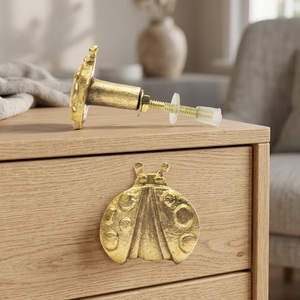 Ladybug Cast Iron Animals <b>Cabinet</b> <b>Knobs</b> Pulls Versatile Use for Wardrobe Drawer Dresser Bedroom Kitchen Bathroom Living Room - Product Image 5