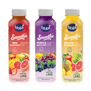 Tropi - Bebida de Zumo Natural con Sabor a Piña y Manzana, Color Morado, Amarillo y Rojo, en Botella de 500 ml, Certificación HALAL y BRC, Sin Gluten - Product Image 1