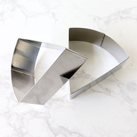 Moule à gâteau triangulaire en acier inoxydable, forme cale, hauteur 5 cm, pour tranches individuelles, fabriqué en Corée, HESSED CUISINE, compatible four