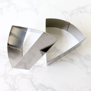 Round Triangle Mousse Ring Stainless Steel Wedge Shape <b>Cake</b> Mold Height 5cm Individual <b>Slice</b> Korea Made HESSED CUISINE Oven Safe - Product Image 4
