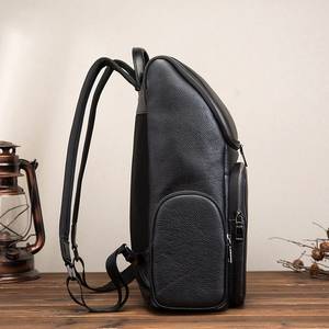 Secure Anti-Theft Leather <b>Backpack</b> <b>Waterproof</b> Vintage Laptop Rucksack Genuine Leather Travel Bag LBP-0329 - Product Image 3