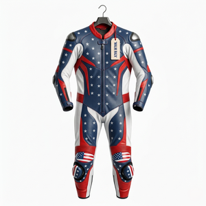 Combinaison de moto en cuir artisanale sur mesure, équipement de course professionnel ajusté sur mesure - Product Image 3