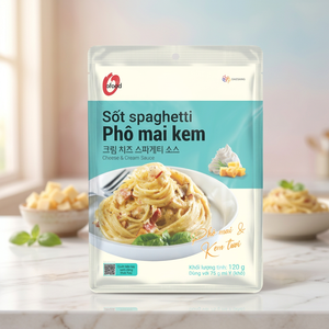 Sauce aux spaghettis 120g - Sauce aux spaghettis à la crème |   Sauce piquante pour pâtes, prête à l'emploi |   O'food |   Vente en gros, OEM et vente au détail - Product Image 3