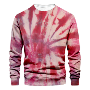 Sudadera Unisex con Cuello Redondo y Estampado Tie-Dye, Corte Regular, Tejida, Informal, para Otoño - Product Image 6