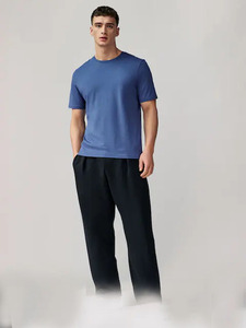 เสื้อยืดคอกลมทรงหลวมสำหรับผู้ชาย ผ้าฝ้าย 100% แห้งเร็ว สไตล์ลำลอง สำหรับเล่นกีฬา  สามารถปรับแต่งแบรนด์และโลโก้ด้านหน้าได้ - Product Image 2