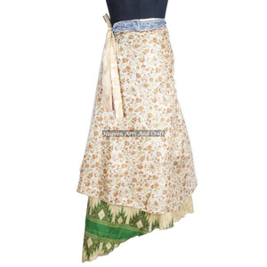 Nuevas faldas de seda vintage reversibles mágicas de 38 pulgadas de largo, estilo halter, tubo, indio, hippie, hawaiano. - Product Image 2
