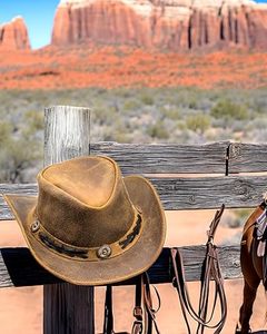 Chapeau de cowboy en cuir imprimé par sublimation avec logo personnalisé - Style européen/américain réversible 50-52 cm Chapeau unisexe pour l'extérieur - Product Image 2