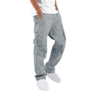 Pantalon de jogging pour homme en polyester et coton respirant à séchage rapide, confortable pour l'entraînement et le fitness, motif uni, taille mi-haute - Product Image 2