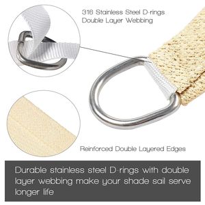 10 X 10 Cream HDPE Sunshade Sail Premium <b>Shade</b> Sails & Nets - Product Image 3