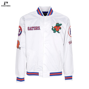 Nouvelle veste en satin de style universitaire pour hommes, veste de baseball pour équipes universitaires avec logos brodés - Product Image 5