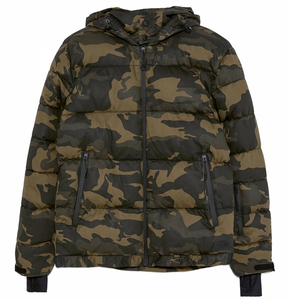 Veste d'hiver camouflage surdimensionnée pour hommes avec logo personnalisé veste matelassée unisexe à capuche en polyester de camouflage de meilleure qualité - Product Image 6