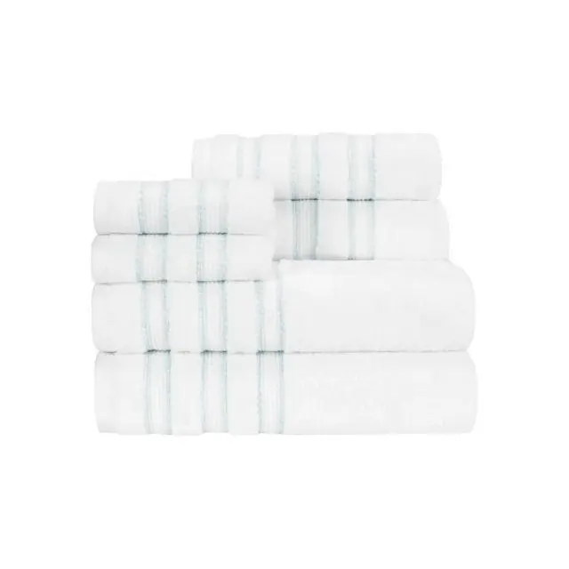 2023 Pure White 35x75cm Stripes Absorbent Quick Drying Soft Adults Face Hand Towels Bathroom Embroidered Swim Bath Towels Sets