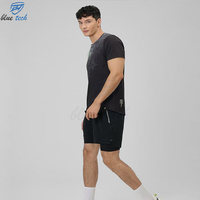 Ensemble de sport athlétique personnalisé pour hommes grandes tailles, débardeur sans manches et short de gym, couleur unie, effet délavé, léger, services OEM