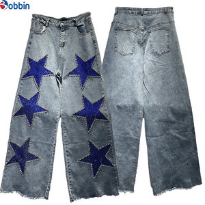 Pantalones Vaqueros de Pierna Ancha y Corte Recto de Cintura Alta, Diseño Nuevo de Otoño-Invierno, Jeans Resistentes de Alta Gama Personalizados para Mujer - Product Image 3