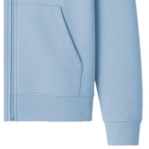 Sweat-shirts à capuche zippés épais pour hommes, fermeture éclair bidirectionnelle, coupe oversize, unis, personnalisables avec OEM - Product Image 6
