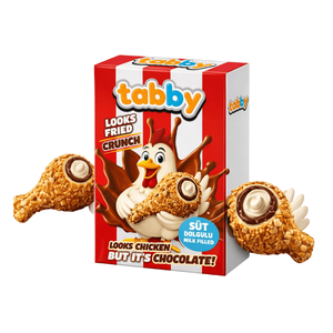 Prix d'usine Tabby Crunchy Chocolate Chicken Wing Shape 50g Snack sucré premium en forme d'aile de poulet, qualité export, délicieux, en vrac, boîte de 1 - Product Image 1