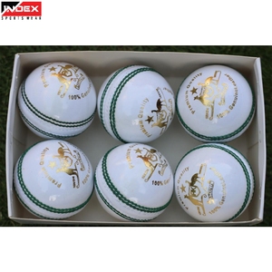 Pelota de cuero de calidad para partidos de cricket Victory Hardball con costura reforzada cosida a mano para entrenamiento y juego. - Product Image 1