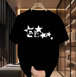 เสื้อยืดคอกลมแขนสั้นทรงโอเวอร์ไซส์ สไตล์ดีไซเนอร์ คุณภาพสูง ผ้าคอตตอนเจอร์ซีย์ 220 กรัม ระบายอากาศได้ดี สตรีทแวร์ลำลอง พิมพ์ลายตัวอักษร สำหรับผู้ชาย - Product Image 3