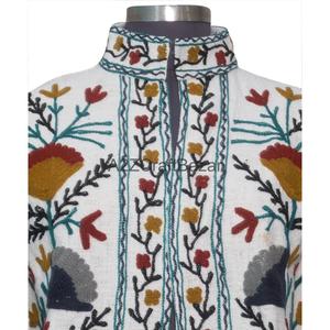 Chaqueta Bomber de Algodón Tejido TNT Suzani para Mujer, con Volantes Bordados, Diseño Floral Vintage, Ecológica, Transpirable, de Secado Rápido, para Invierno - Product Image 3