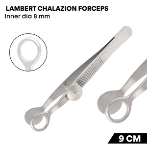 Pinza Chalazion Lambert de 8 mm de Diámetro Interior, Acero Inoxidable Alemán, Instrumento Quirúrgico Oftálmico para Palpebras, Pinza para Calazión - Product Image 1