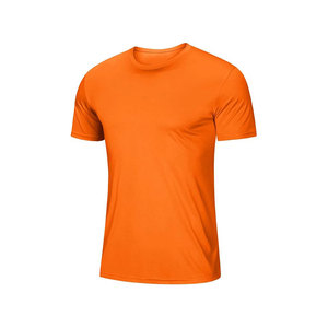 เสื้อยืดคอกลมแขนสั้นผู้ชายผ้าฝ้ายแท้ 100% สกรีนโลโก้ด้านหน้าสองสี แบบ OEM สั่งทำได้ ระบายอากาศ แห้งเร็ว เหมาะสำหรับออกกำลังกาย - Product Image 5