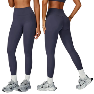 Leggings Deportivos de Cintura Alta para Mujer, Leggings de Yoga con Efecto Levanta Glúteos, Pantalones Anchos Elásticos para Fitness, Fabricante Mayorista - Product Image 4