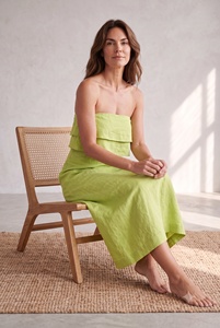 Robe longue sans bretelles pour femmes, 100% coton, robe tube, imprimé floral, écologique, décontractée, robe bohème d'été - Product Image 1