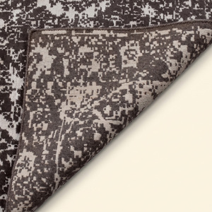 Tapis moderne en médaillon noir ivoire vieilli, écologique, antidérapant, tufté à la main, pour salon, chambre, hôtel - Product Image 6