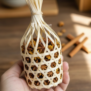 Cesta de mimbre hecha a mano para decoración de graduación - Cesta de almacenamiento portátil, regalo de fabricante vietnamita - Product Image 2