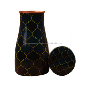 Personalized Wholesale Geometric Enameled Printed Pure Copper Water <b>Bottle</b> Jar for <b>Drinking</b> Water at Reasonable Price - Product Image 4