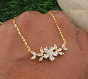 Collar con Colgante de Circonita Cúbica AAA+ Unisex Chapado en Platino de Lujo, Plata de Ley 925, Estilo Vintage, Regalo de Aniversario al por Mayor - Product Image 1