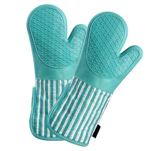 100%Cotton Woven <b>Kitchen</b> Chef Mittens Custom Logo Printed Cotton Mitten Gloves Heat Resistant <b>Kitchen</b> Mittens - Product Image 1