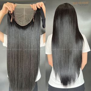 Pelucas Cabello vietnamita crudo Color negro natural HD Encaje Frontal Longitud larga Grado 12A - Product Image 3