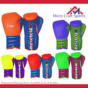 Guantes de Boxeo Profesionales Disponibles en PU y Cuero, Fabricante de Equipo y Guantes de Boxeo Personalizados, Sialkot, Pakistán - Product Image 2